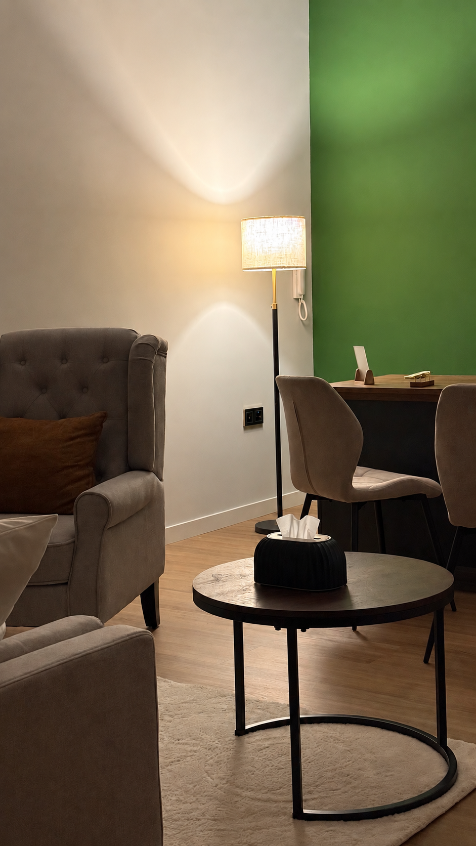 Interior sereno del Centro de Psicoterapia Tejedor